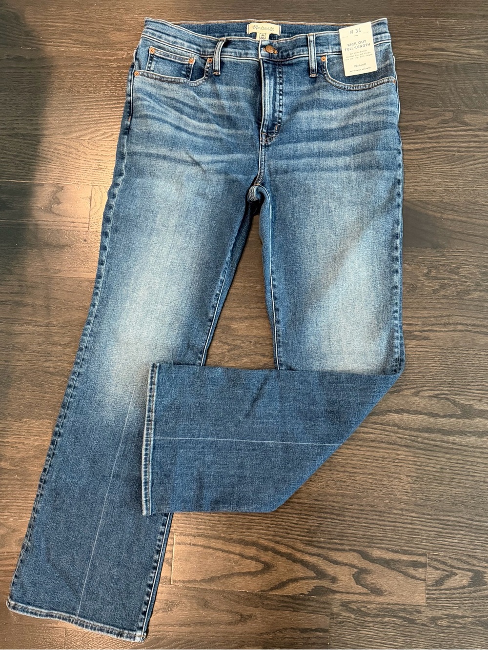 Madewell Women's Straight Leg Jeans in Mid Blue Wash